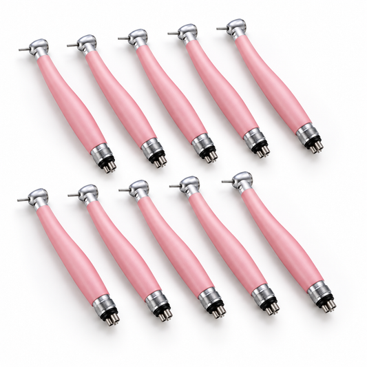 Kit de 10 piezas de mano dentales rosas de alta velocidad